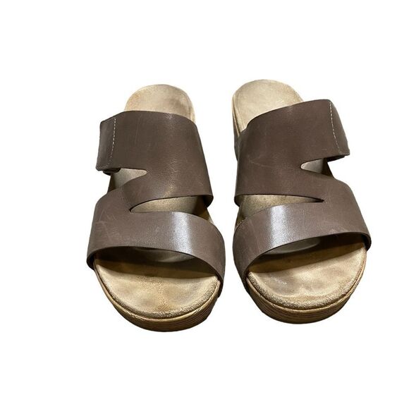 DANSKO Lacee Wedge Sandal Brown Size 38 = US Size 7.5 - Size 8 - Picture 7 of 9